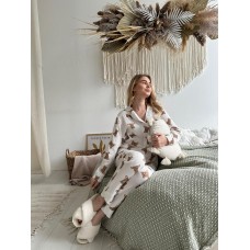 Жіноча піжама муслінова штани+сорочка ведмедики Teddy