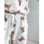 Фото  жіноча піжама муслінова штани+сорочка ведмедики teddy