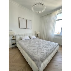 Покривало «Diamond Nordic» 220x240 см, світло-сірий