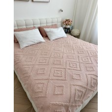 Покривало «Diamond Nordic» 220x240 см, тьмяно -рожевий