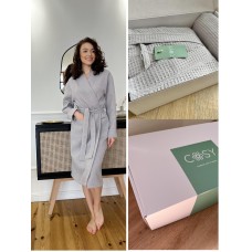 Жіночий подарунковий набір вафельний халат+ рушник, .