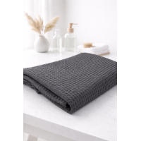 Банний рушник  темно-cірий
