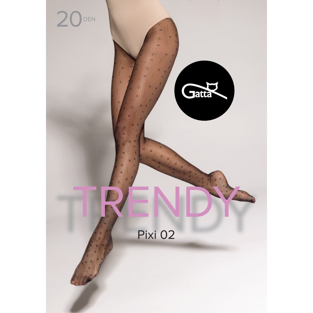 Фото  жіночі колготки з узором gata pixi 02