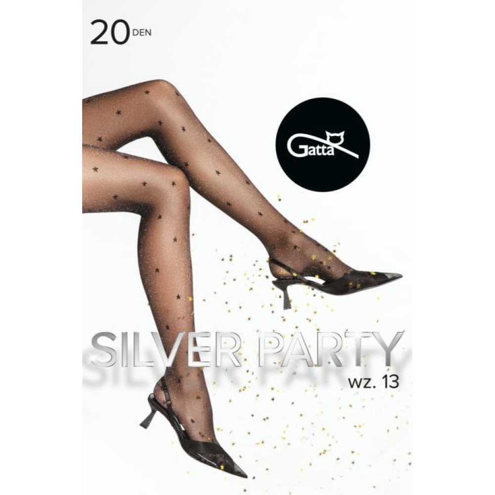Зображення  колготки з візерунком gatta silver party w.13