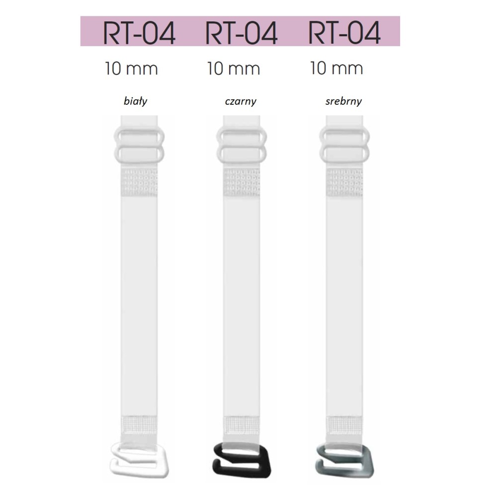 Зображення  бретели для бюстгальтера силіконові julimex rt-04 metal silikon one size