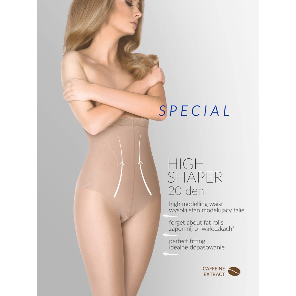 Фото  корекційні жіночі колготки з утягуючими шортами gabriella high shaper 0 den