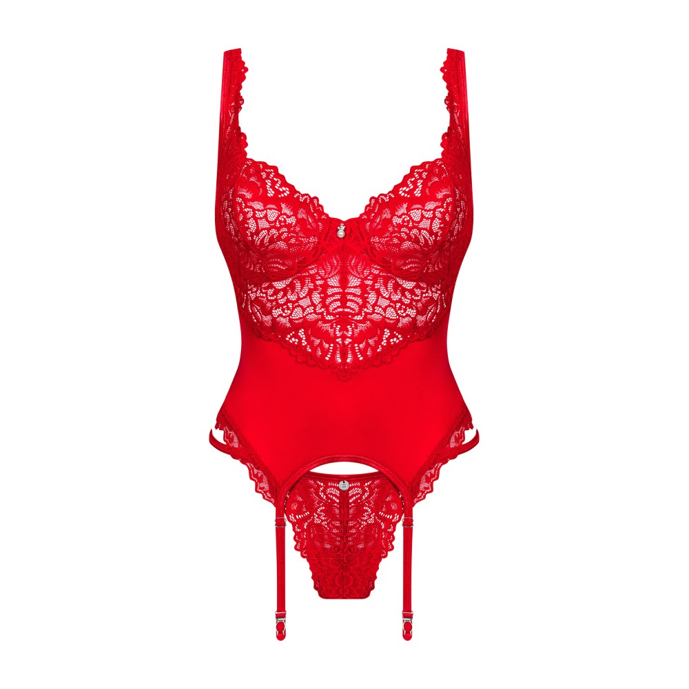 Зображення  комплект obsessive amor cherris corset s/m