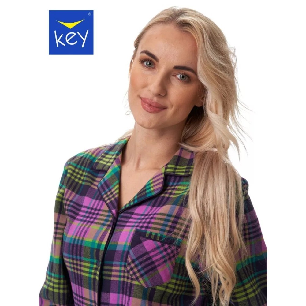 Зображення  піжама жіноча фланелева піжама key lns-409 m