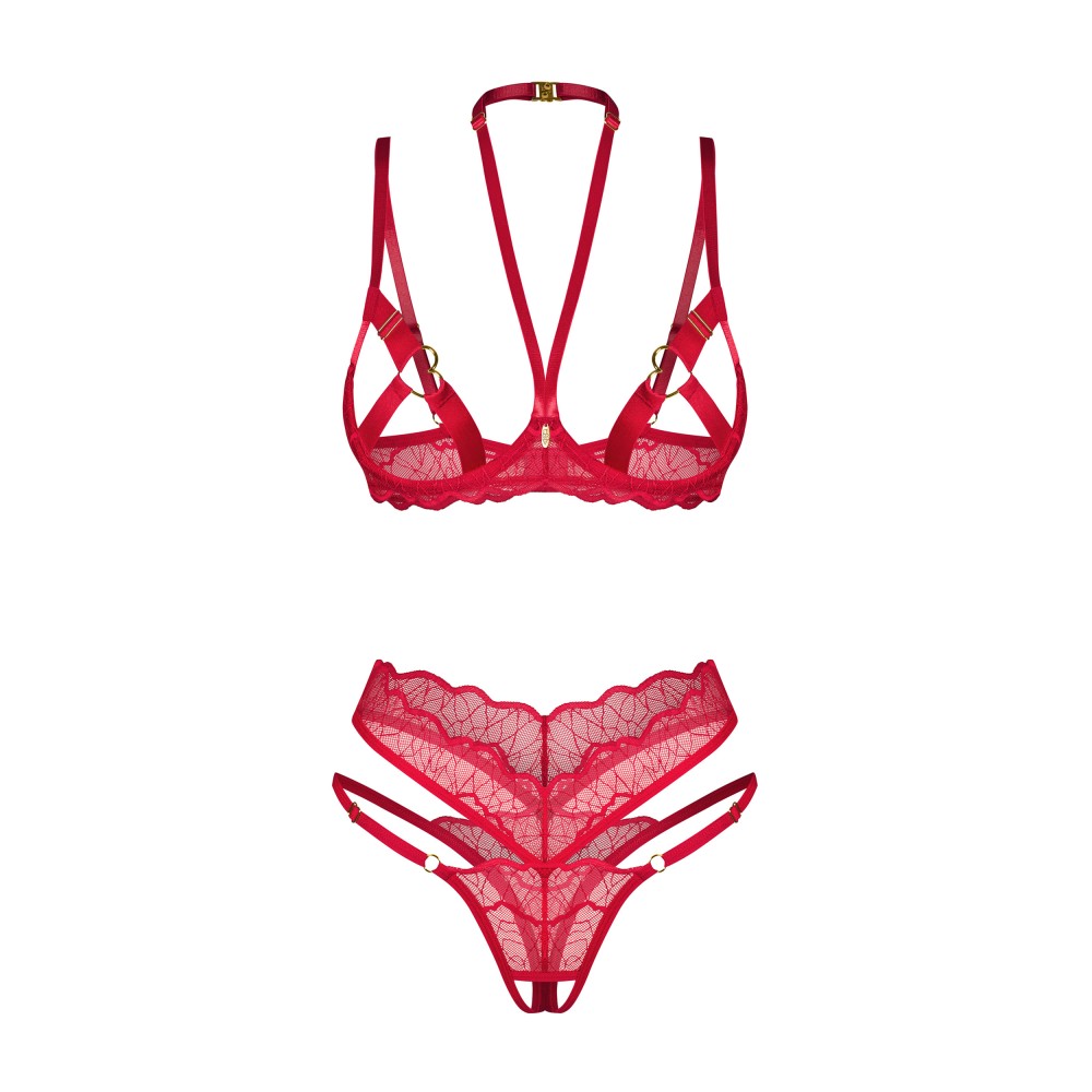Зображення  комплект obsessive cupide desir set красный xxl/xxxl