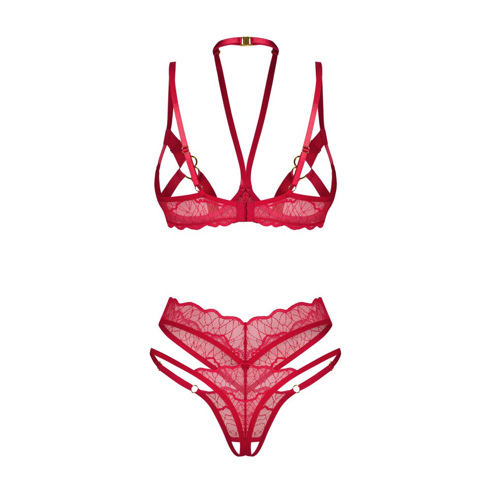 Зображення  комплект obsessive cupide desir set красный xxl/xxxl