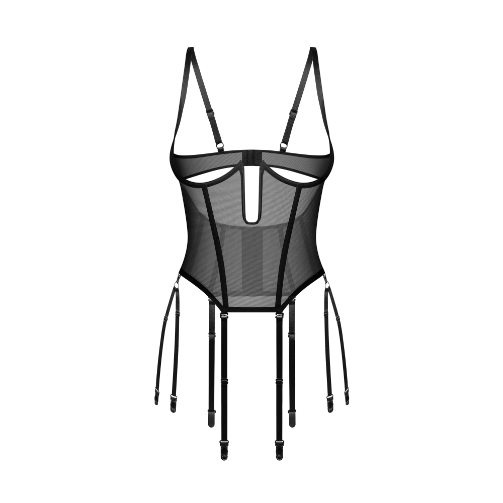 Зображення  корсет obsessive euphori gorset black l/xl