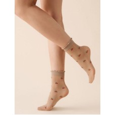 Жіночі гладкі шкарпетки gabriella very cherry 20 den