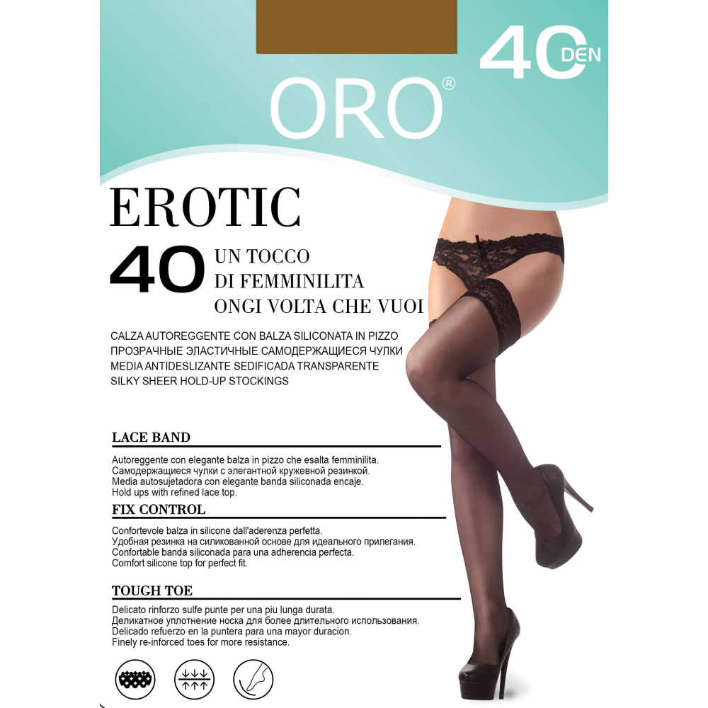 Фото  панчохи жіночі oro erotic 40 den nero