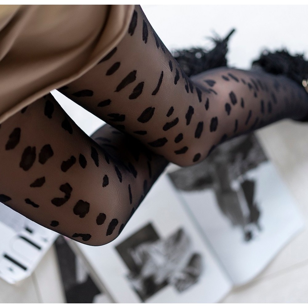 Фото  жіночі колготки з візернуком knittex panther 0 den