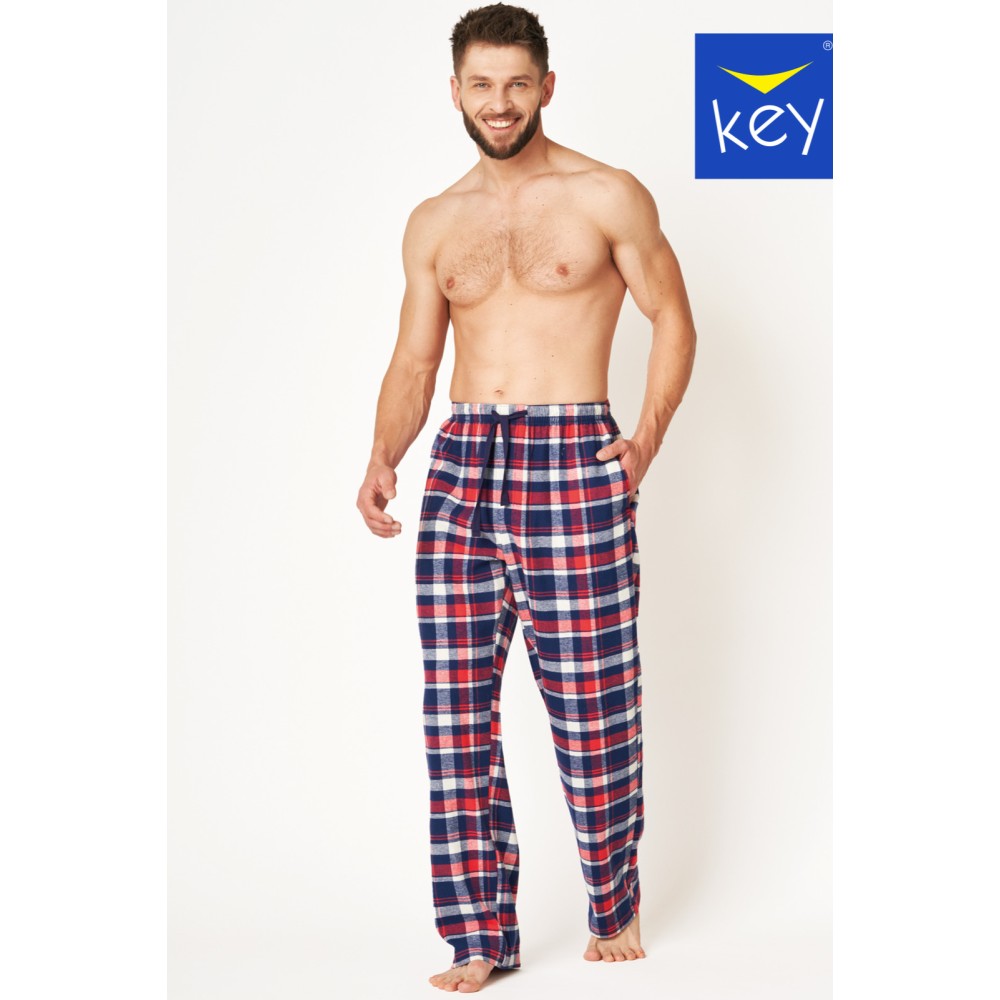 Зображення  піжама чоловіча чоловічі домашні фланелеві штани key mht 613 l