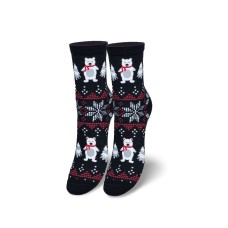 Жіночі гладкі шкарпетки новорічні Milena 1283.017