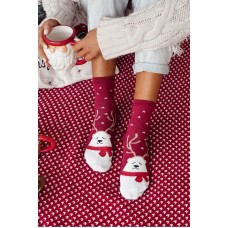 Жіночі гладкі шкарпетки новорічн Milena 1283.023 37-41