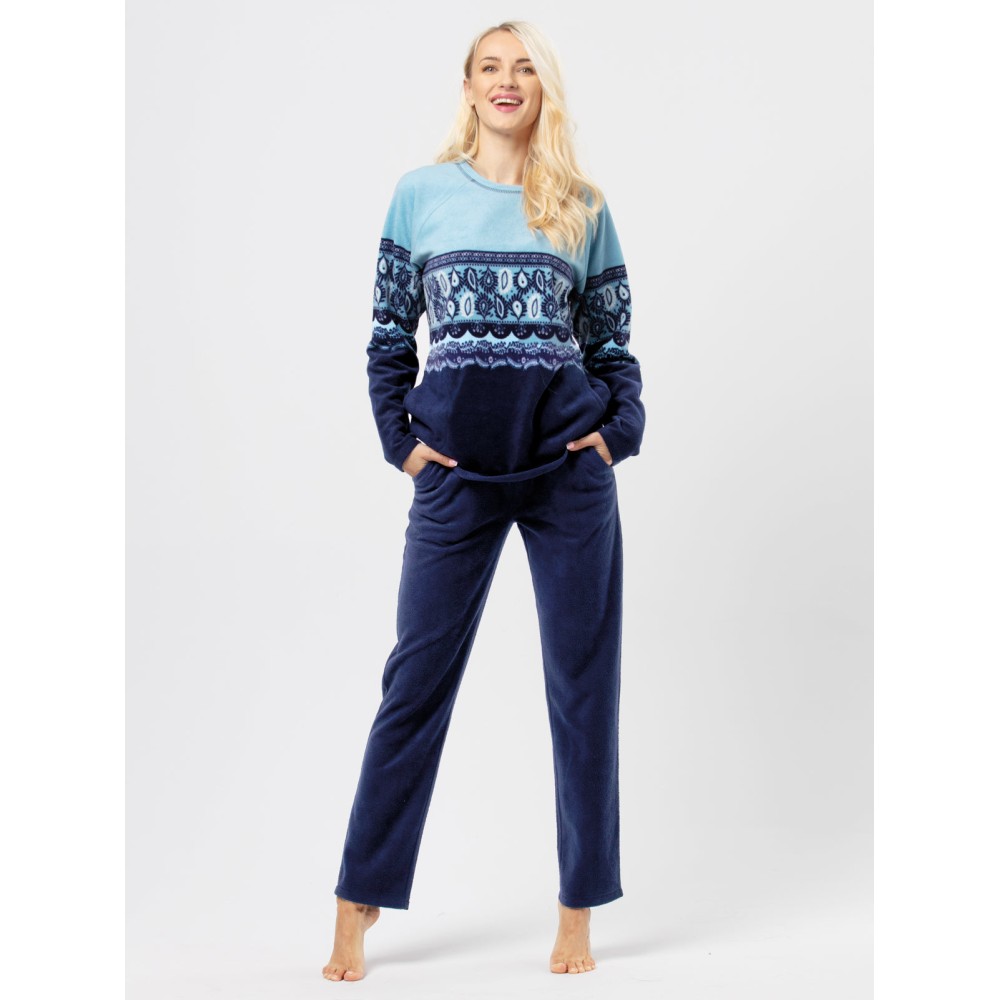 Фото  піжама жіноча тепла флісова key lhs-893