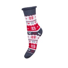 Жіночі гладкі шкарпетки новорічні махрові Milena 0118.001 37-41 Жіночі гладкі шкарпетки новорічні махрові Milena 0118.001 37-41