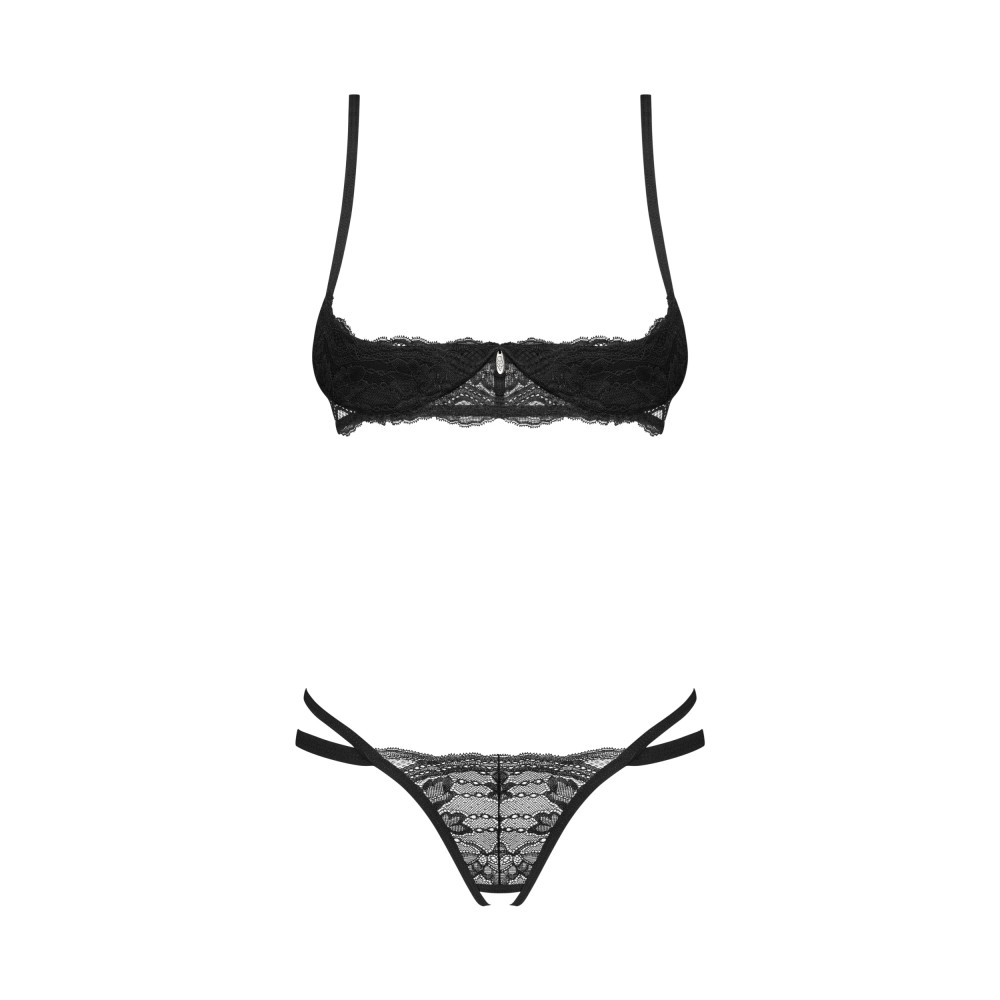 Зображення  комплект obsessive nutris 2-pcs crotchless set xl/2xl