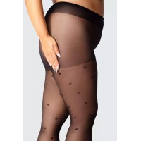 Жіночі колготки великого розміру з узором mona queen diamond rain 30 den 7