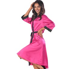 Пеньюар anais Magenta long robe Малиновый с черным XXL/XXXL