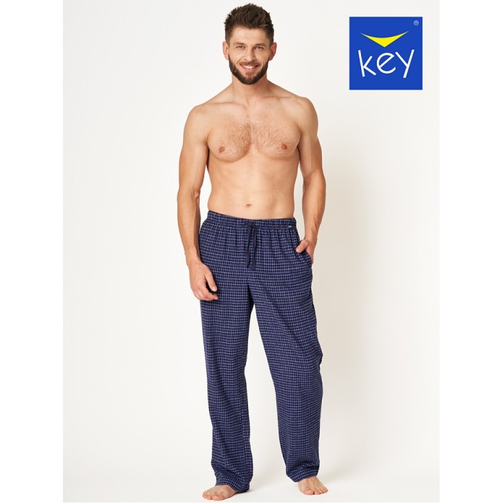 Зображення  піжама чоловіча чоловічі домашні фланелеві штани key mht 457 xxl