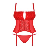 Комплект obsessive Blossmina corset 4XL/5XL