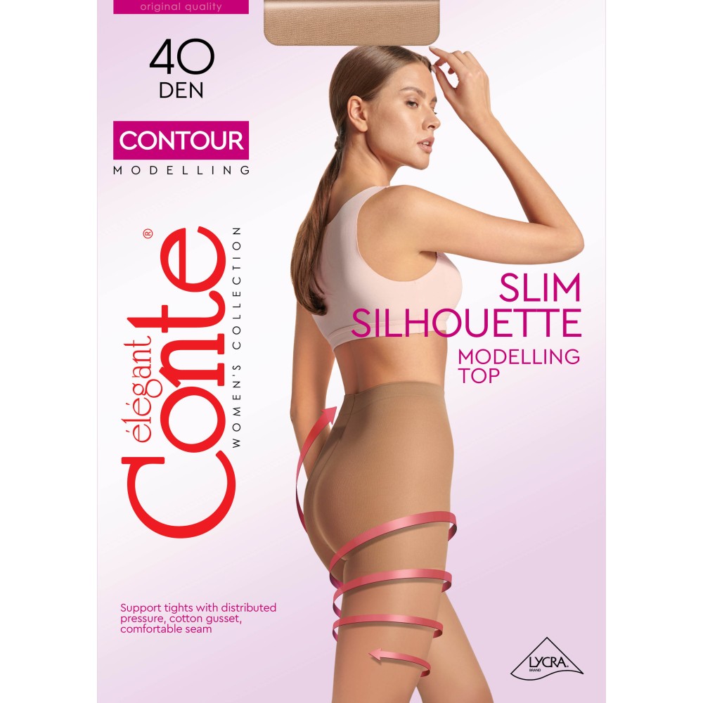 Зображення  корекційні жіночі колготки жін. contour 40, р.2, nero