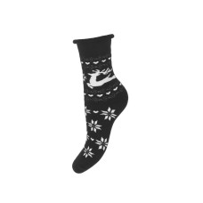 Жіночі гладкі шкарпетки новорічні махрові Milena 0118.002 37-41 Жіночі гладкі шкарпетки новорічні махрові Milena 0118.002 37-41