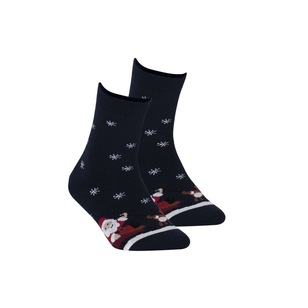 Фото  жіночі гладкі шкарпетки новорічні wola wzr 843