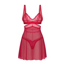 Комплект obsessive Cupide Desir babydoll Красный