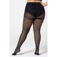 Жіночі колготки великого розміру з узором mona queen of hearts 30 den