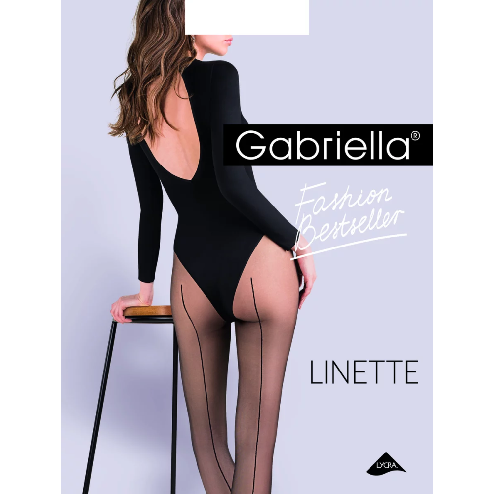 Фото  жіночі колготки із швом gabriella linette 0 den