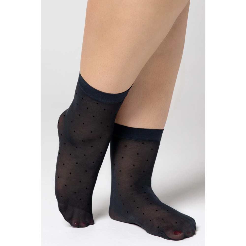 Фото  жіночі шкарпетки великого розміру mona dots right 30 den