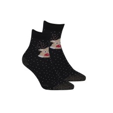 Жіночі гладкі шкарпетки новорічні Wola wzr 839 39-41