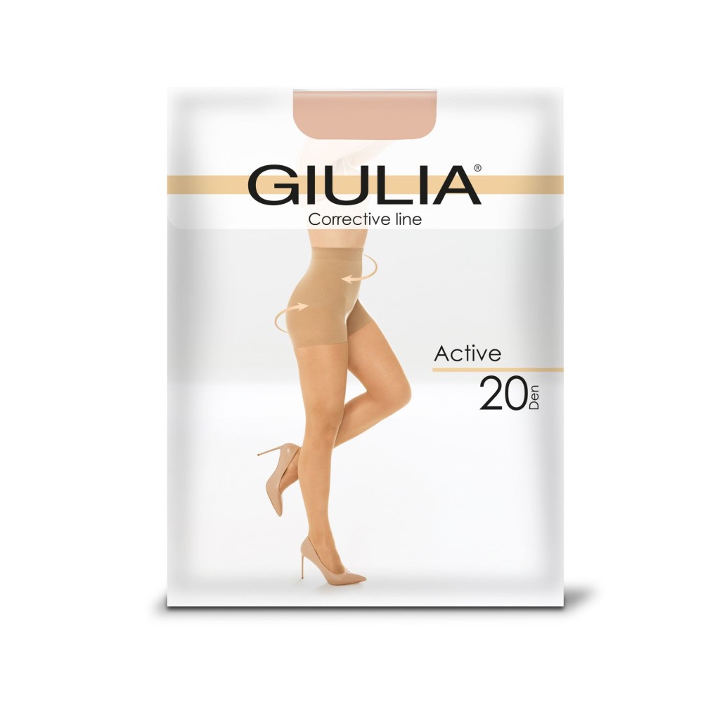 Фото  корекційні жіночі колготки giulia active 20 den xxl