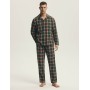 Фото  піжама чоловіча із фланелі henderson 43460 nut