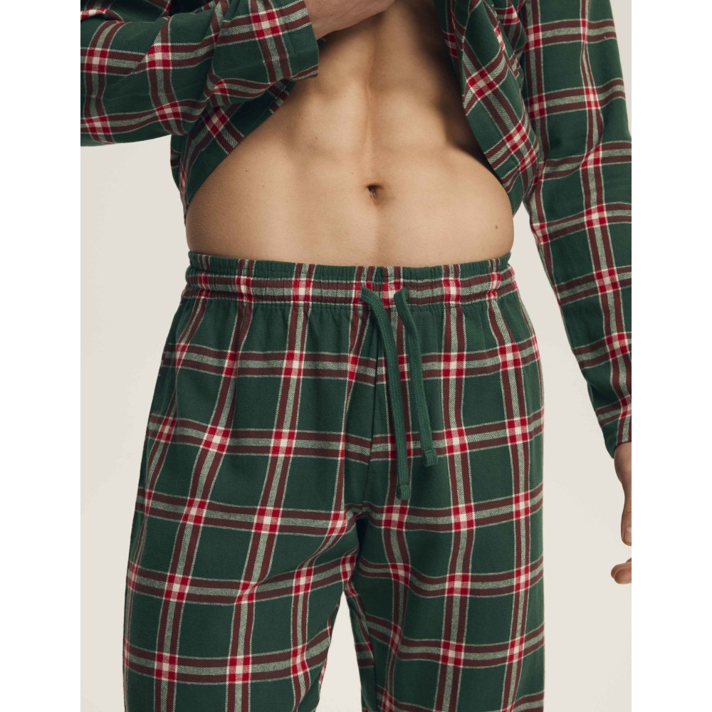 Фото  піжама чоловіча із фланелі henderson 43460 nut