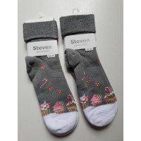 Жіночі гладкі шкарпетки махрові Steven art 030 w20