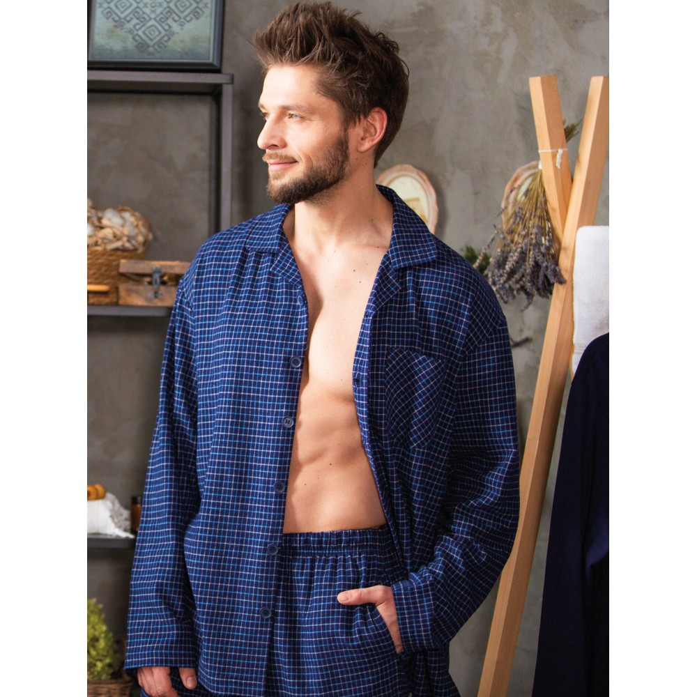 Зображення  піжама чоловіча фланелева key mns-457 l