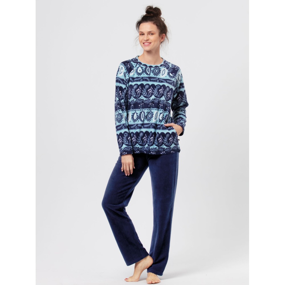 Фото  піжама жіноча тепла флісова key lhs-894