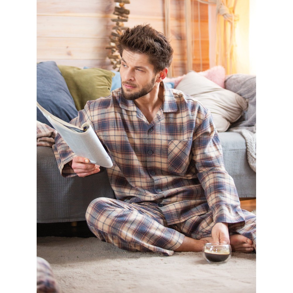 Зображення  піжама чоловіча фланелева key mns-402 l