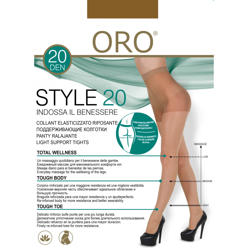 Фото  колготки жіночі oro style 20 den nero