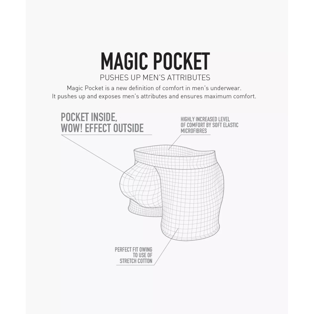 Фото  труси шорти чоловічі боксери пуш-ап atlantic bmh-1200