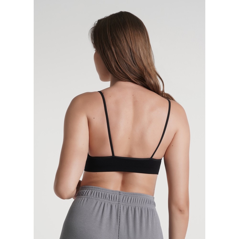 Зображення  жіночий безшовний топ-брасьер в рубчик giulia cami top rib s/m