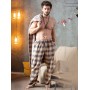 Фото  піжама чоловіча чоловічі домашні фланелеві штани key ht 402