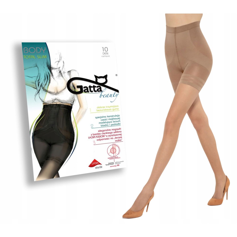 Фото  класичні жіночі колготки gatta body total slim 10 den