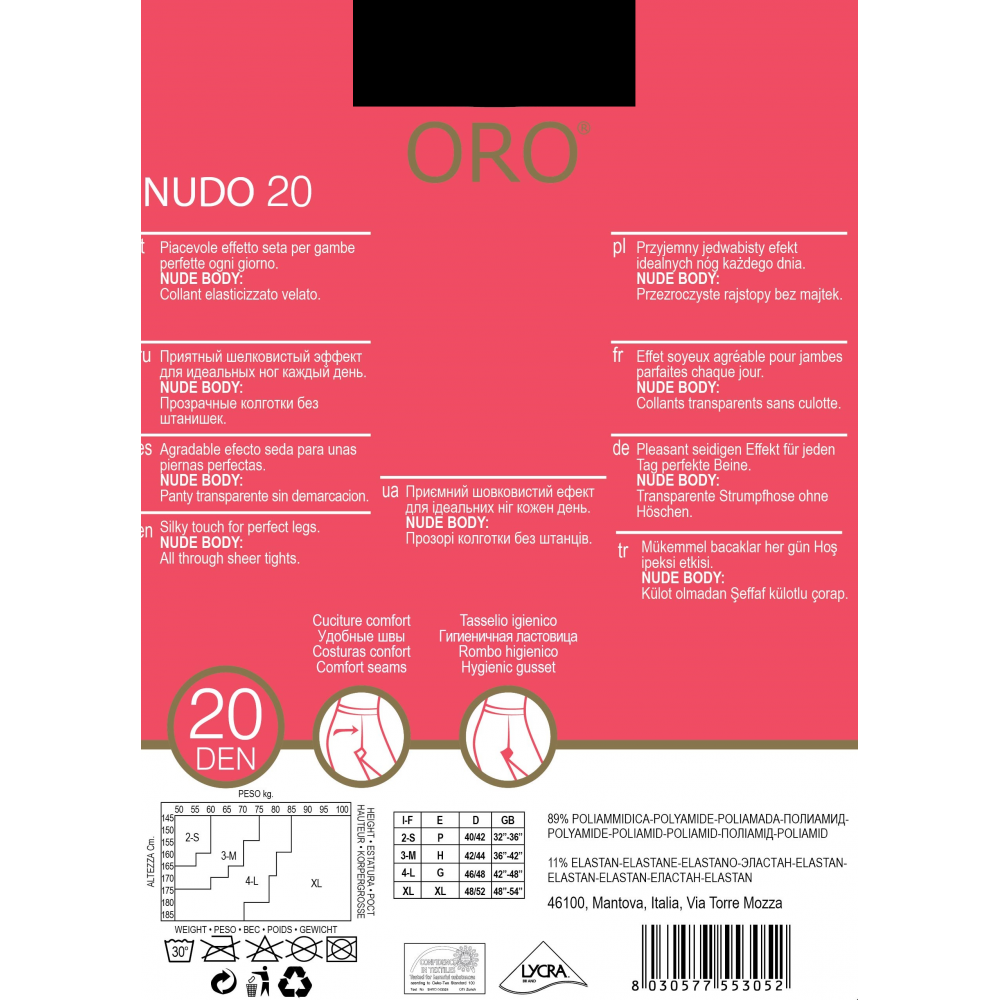 Фото  колготки жіночі oro nudo 0 den
