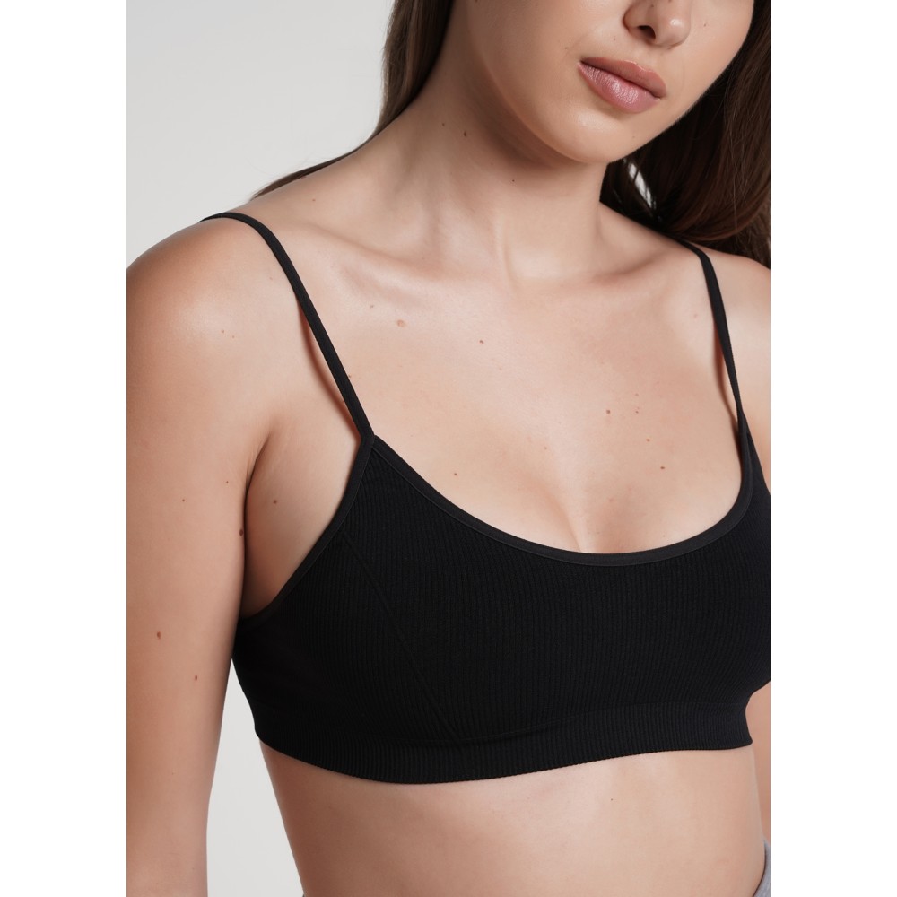 Зображення  жіночий безшовний топ-брасьер в рубчик giulia cami top rib s/m